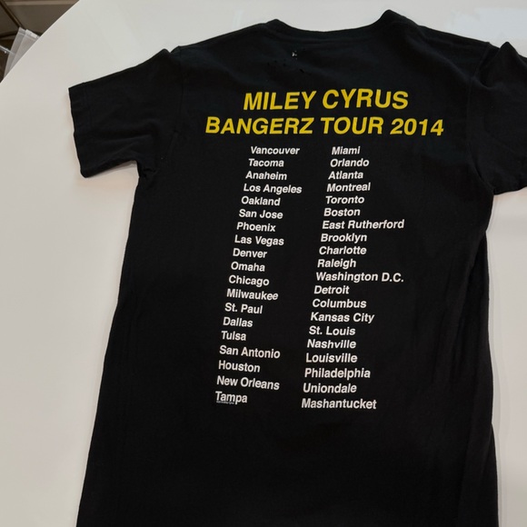 Miley Cyrus Distressed Re-worked Tour Tee! - Picture 3 of 4